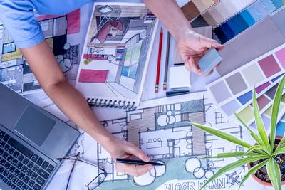 Chantier de un décorateur d'intérieur