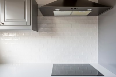 Chantier de une hotte de cuisine