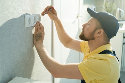 Chantier de électricité et sécurité