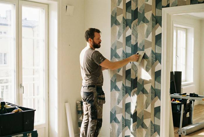 Prix et devis pour la pose de papier peint — illustration RenoMigo