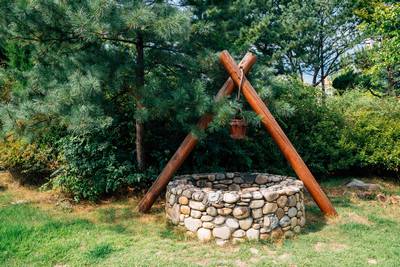 Chantier de du forage d'un puits