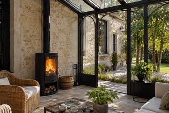 Peut-on installer un pôele à bois dans une véranda ? — guide RenoMigo Peut-on installer un pôele à bois dans une véranda ? : conseils et prix des travaux