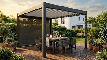 Les meilleures pergolas bicolimatiques en 4x3 m en 2026 — guide RenoMigo Les meilleures pergolas bicolimatiques en 4x3 m en 2026 : conseils et prix des travaux