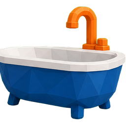 Picto 3D de baignoire pour demander des devis de salle de bain